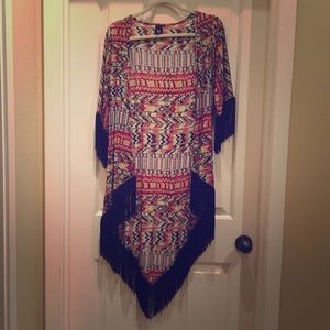 Silky rayon with tassel cardigan/ jacket